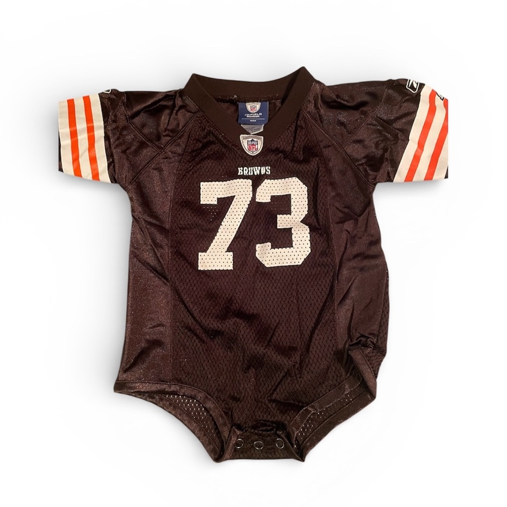 Reebok On Field NFL  Joe Thomas 73 Cleveland Browns Jersey One Piece SZ 24 Month